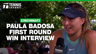 Paula Badosa Plays Match Next to Stefanos Tsitsipas  2024 Cincinnati 1R [upl. by Friend800]