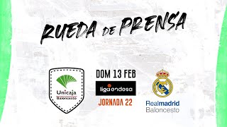 Rueda de prensa Unicaja vs Real Madrid [upl. by Freddi]