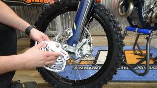 How to install the Enduro Engineering front Brake Disc Guard on KTMHusqvarnaGasGas 32146 [upl. by Buderus]