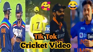 CRICKET TIK TOK VIDEO IPL FUNNY VIDEO VIRAT KOHLI ROHIT SHARMA MS DHONI [upl. by Dareece]