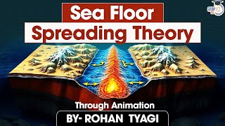 Seafloor Spreading Theory Through Animation  Earth Science  Physical Geography  UPSC [upl. by Hera]