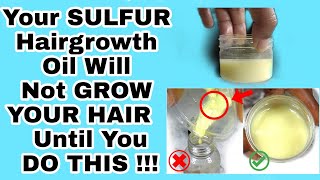 HOW TO properly dissolve MSMSULPHUR POWDER in oils to TRIPLE HAIR GROWTH FAST  DIY growth hack [upl. by Mirella]