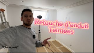 Retouche d’enduit teintées satisfying artisan peintre reno chantier travaux peinture [upl. by Etty]