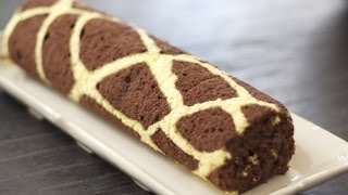 RECETTE DU ROULE GIRAFE facile  Vanille chocolat [upl. by Dira]