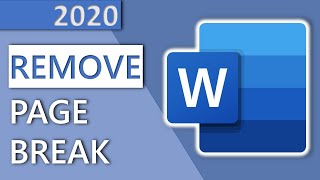 How to remove a page break in Word in 1 MINUTE HD 2020 [upl. by Drahcir19]