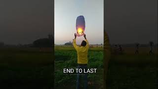 Sky lantern Diwali celebration  sky parachute  Hot Air Balloon Pollution free  Diwali 2024 [upl. by Hapte]