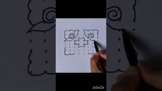 88 dots rangoli Simple and easy rangoli rangoli ka design [upl. by Vania313]