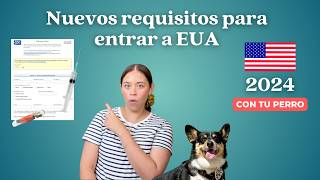 ⚠️ Nuevos trámites y requisitos para entrar con tu perro a Estados Unidos  AGOSTO 2024 [upl. by Bacon934]