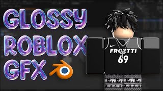 How to make GLOSSY Roblox GFX in Blender  GFXRhino [upl. by Koser706]