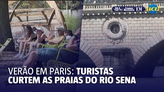 Turistas e parisienses relaxam nas praias do Rio Sena [upl. by Rashidi]