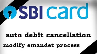 SBI Auto debit cancellation  how to deactivate SBI auto debit  credit card [upl. by Hsirap]