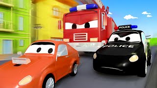 Der Streifenwagen in Autopolis  Franks Geburtstagsparty  Autopolis 🚒 Cartoons für Kinder 🚓 [upl. by Navnod357]