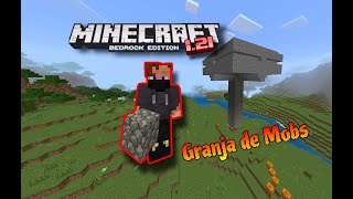 GRANJA de Mobs MINECRAFT Bedrock 121 Doble Producción [upl. by Dahaf]