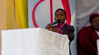 9 Year Old Kwanele Preaching a Powerful Sermon quotI Was Born to Kill the Philistinesquot [upl. by Eikcin396]