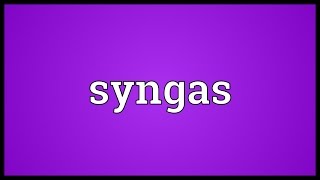 Syngas Meaning [upl. by Sudoeht]