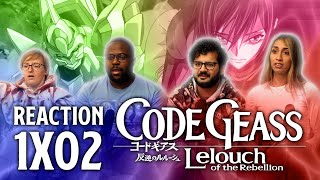 Code Geass  1x2 The White Knight Awakens  Group Reaction [upl. by Rice]