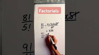 Factorials maths mathstricks education [upl. by Ettenal]