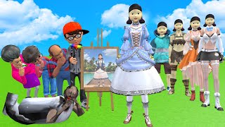 Scary Teacher 3D vs Squid Game Painted Princess Dress Room Style Nice or Error 5 Times Challenge [upl. by Allison784]