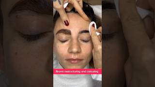 Brows restructuring and colouring 12 juliedesigner allaboutbrows easybrows youtubeshorts [upl. by Soiritos]