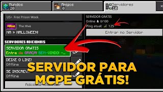 Como CRIAR um SERVIDOR de GRAÇA no MINECRAFT BEDROCK MCPE MELHOR que ATERNOS realms grátis 2024 [upl. by Bonacci254]