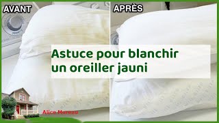 Oreiller éclatant  astuces pour nettoyer et blanchir un oreiller jauni [upl. by Stirling243]