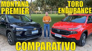 Comparativo Chevrolet Montana Premier x Fiat Toro Endurance [upl. by Aniuqal]