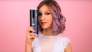 Short Hair Curls using Wylera Dreamwave Hair Curler with stellacini [upl. by Kcirdes795]