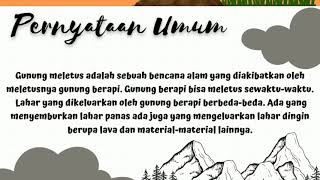 🌋Contoh Teks Eksplanasi  Fenomena Alam Gunung Meletus🌋 [upl. by Jyoti190]