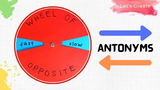 Wheel of Opposite  Antonyms  How to Make a Rotating Working Model [upl. by Puff]