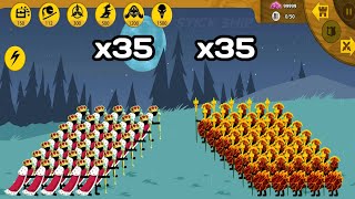 x35 King VS x35 Lava Spearton  Stick War Legacy [upl. by Ttiwed]