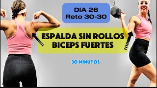 Espalda sin grasa🔥 y Biceps marcados solo 30 minutos Adios gorditos👋Biceps and back super strong [upl. by Denie]