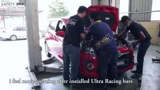 Perodua Axia Installed Safety Bar by Ultra Racing [upl. by Backler]