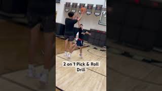 2 on 1 Pick amp Roll Drill basketball ballisllife nba aau basketballdrills pointguard passing [upl. by Nivac]