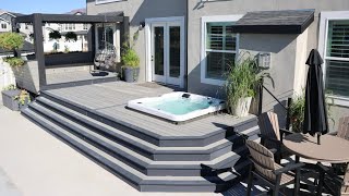 Gorgeous Deck Build with Deckorators® Decking  Pergola amp BuiltIn Hot Tub Design Ideas [upl. by Iron564]