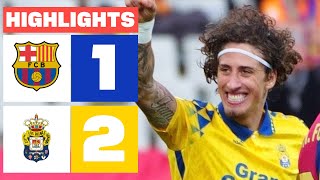 FC BARCELONA 1  2 UD LAS PALMAS I RESUMEN LALIGA EA SPORTS [upl. by Akemihs]