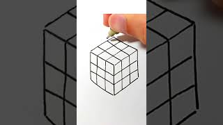 How to Draw The Rubiks Cube for Kids [upl. by Einniw]