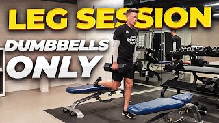 Full Leg Workout for Footballers Dumbbells Only [upl. by Crosley]