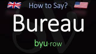 How to Pronounce Bureau CORRECTLY Meaning amp Pronunciation [upl. by Hukill181]