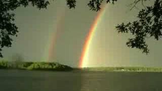 Double Rainbow in Brainerd Minnesota  With Loud Frogs [upl. by Rufus]