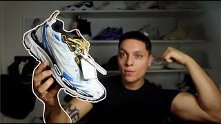 OFFWHITE Be Right Back Sneaker New York Blue White Review  ON FOOT [upl. by Inaej]