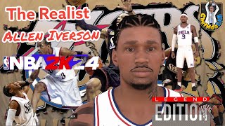 The Realist Allen Iverson NBA 2k24 Face Creation Kobe Bryant Edition 🔥🔥 Legend Edition [upl. by Daisey]