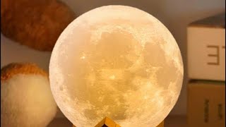 3D Print Moon Lamp Rechargeable Moon Night Lights shopatronics [upl. by Annelg]