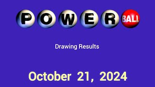 Powerball winning numbers October 21 2024 [upl. by Drarig]