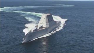 USS Zumwalt DDG1000 Time Lapse and Sea Trial [upl. by Tebor]