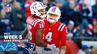 Detroit Lions vs New England Patriots  2022 Week 5 Highlights [upl. by Nahshon]