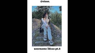 Username Ideas pt2 youtubeshorts trending aesthetic youtube 1million [upl. by Aicina]