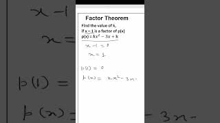 Factor Theorem Part 3  POLYNOMIAL  CLASS 9  9th  exam basicmath education mathematics [upl. by Hans543]