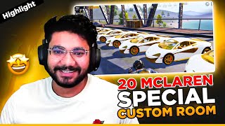 20 MYTHIC LEGENDARY MCLARENS CUSTOM ROOM in PUBG MOBILE 🤯🤩  H¥DRA ALPHA [upl. by Eidnar]