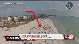 Beach brawl on St Pete Beach was captured by a drone [upl. by Namien]