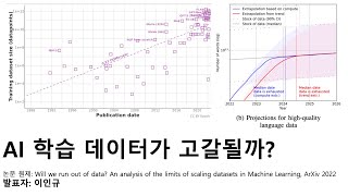 LLM 학습 데이터가 고갈될까  ArXiv 2022  이인규 [upl. by Shannen]